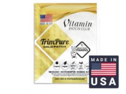 TrimPure Gold Patch concept visual emphasizing easy-to-use, transdermal weight-loss solution